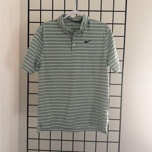 Nike Men's Polo Shirt with Green Stripes